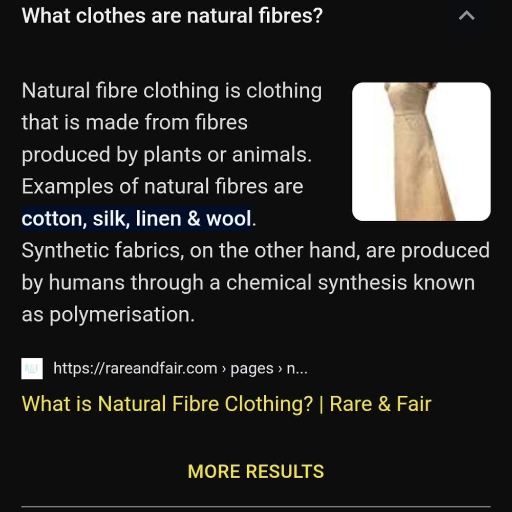 Choose natural materials